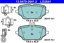 Set placute frana ATE 13.0470-2641.2