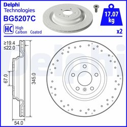 DISC FRANA DELPHI BG5207C - Compatibil cu MERCEDES-BENZ