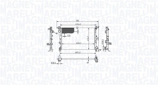 Radiator racire motor Magneti Marelli 350213217900