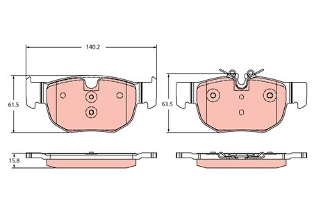 Set placute frana TRW GDB2374