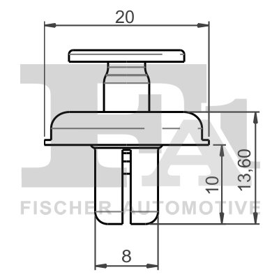 CLIPS, ACOPERIRE DECORATIVA SI PROTECTIE FA1 74-20002.5 - Compatibil cu HONDA, MERCEDES-BENZ, MITSUBISHI, SMART