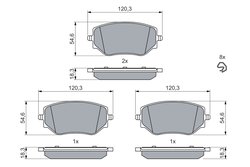 Set placute frana BOSCH 0 986 460 063
