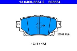 Set placute frana ATE 13.0460-5534.2