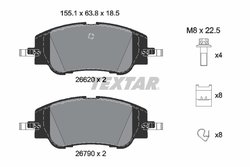Set placute frana Textar 2662001