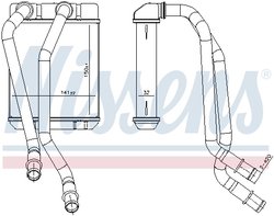 SCHIMBATOR CALDURA INCALZIRE HABITACLU NISSENS 707303 - Compatibil cu DACIA, RENAULT