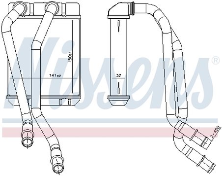 SCHIMBATOR CALDURA INCALZIRE HABITACLU NISSENS 707303 - Compatibil cu DACIA, RENAULT