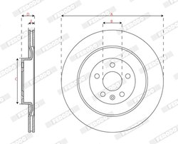 Disc frana Ferodo DDF2844C
