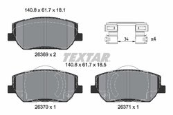 Set placute frana Textar 2636901