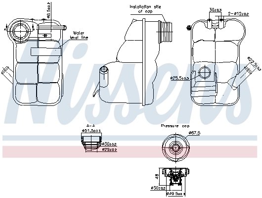 VAS EXPANSIUNE LICHID RACIRE NISSENS 996350 - Compatibil cu LAND ROVER