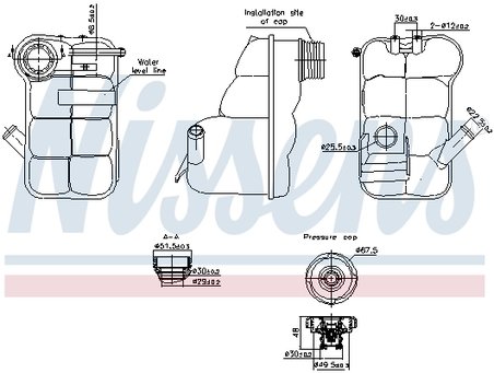 VAS EXPANSIUNE LICHID RACIRE NISSENS 996350 - Compatibil cu LAND ROVER
