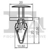 CLIPS, ACOPERIRE DECORATIVA SI PROTECTIE FA1 12-20007.10 - Compatibil cu OPEL