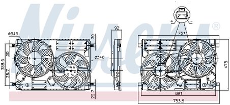 Ventilator radiator racire Nissens 850096