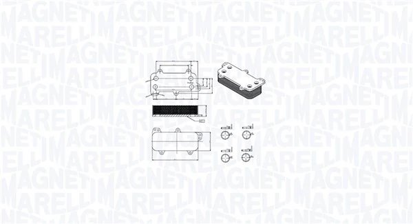 RADIATOR ULEI / TERMOFLOT MAGNETI MARELLI 350300003700 - Compatibil cu SKODA, VW