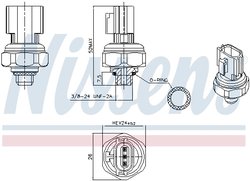 Comutator presiune aer conditionat Nissens 301077