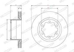 DISC FRANA FERODO DDF3106C-1 - Compatibil cu MAN, VW