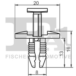 CLIPS, ACOPERIRE DECORATIVA SI PROTECTIE FA1 21-20009.10 - Compatibil cu ALFA ROMEO, AUDI, CITROEN, DS, FIAT, OPEL, PEUGEOT, REN