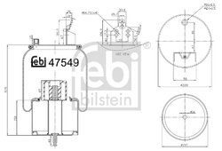 Burduf suspensie pneumatica Febi Bilstein 47549