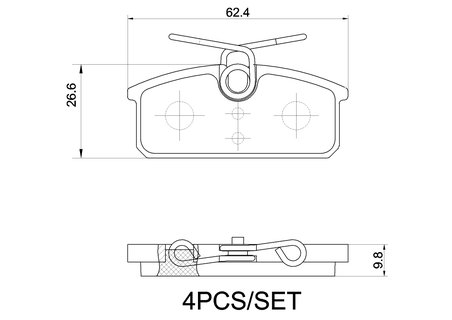 Set placute frana Brembo P 68 077