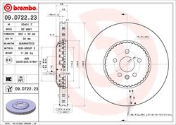 DISC FRANA BREMBO 09.D722.23 - Compatibil cu LAND ROVER
