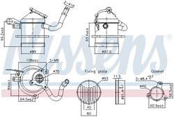 RADIATOR RECIRCULARE GAZE ESAPAMENT NISSENS 989480 - Compatibil cu DACIA, MERCEDES-BENZ, RENAULT