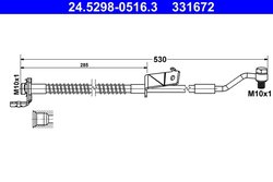 FURTUN FRANA ATE 24.5298-0516.3 - Compatibil cu HYUNDAI
