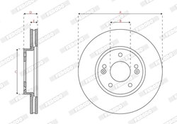 DISC FRANA FERODO DDF2928C - Compatibil cu HYUNDAI, KIA