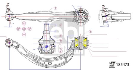 Brat suspensie Febi Bilstein 185473