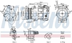 COMPRESOR CLIMATIZARE NISSENS 891103 - Compatibil cu DS, OPEL, PEUGEOT, VAUXHALL