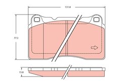 SET PLACUTE FRANA TRW GDB2453 - Compatibil cu RENAULT