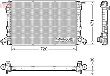 Radiator racire motor Denso DRM02047