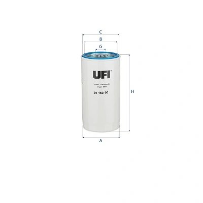 FILTRU COMBUSTIBIL UFI 24.163.00 - Piesa auto compatibila cu mai multe marci