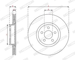 DISC FRANA FERODO DDF3053C - Compatibil cu FORD