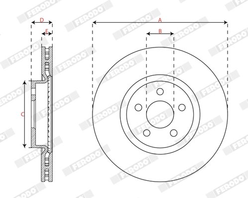 Disc frana Ferodo DDF3053C