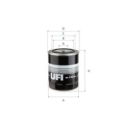 Filtru sistem hidraulic primar UFI 80.143.00