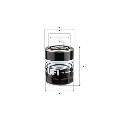 FILTRU SISTEM HIDRAULIC PRIMAR UFI 80.143.00 - Piesa auto compatibila cu mai multe marci