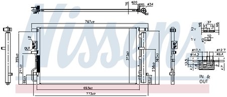 RADIATOR CLIMATIZARE NISSENS 940939 - Compatibil cu HYUNDAI, KIA