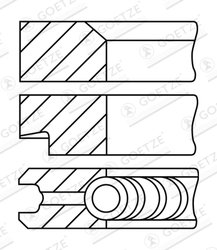 Set segmenti piston Goetze Engine 08-176700-10