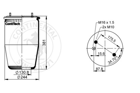 Burduf suspensie pneumatica Contitech AIR Spring 6641 N P01