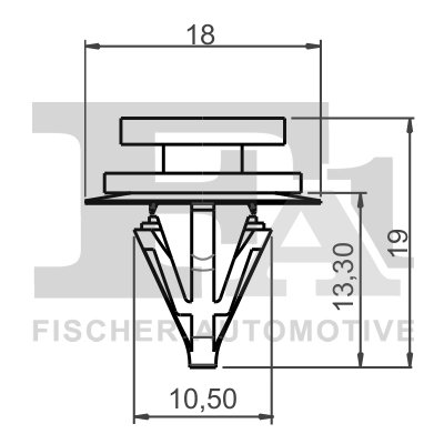 CLIPS, ACOPERIRE DECORATIVA SI PROTECTIE FA1 22-40008.5 - Compatibil cu RENAULT