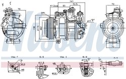 COMPRESOR CLIMATIZARE NISSENS 890919 - Compatibil cu MERCEDES-BENZ