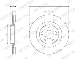 DISC FRANA FERODO DDF2805C - Compatibil cu MITSUBISHI