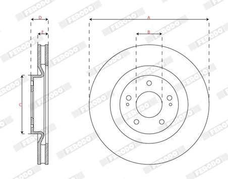 Disc frana Ferodo DDF2805C