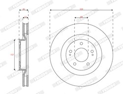Disc frana Ferodo DDF2805C
