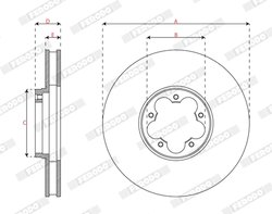DISC FRANA FERODO DDF3095C - Compatibil cu FORD