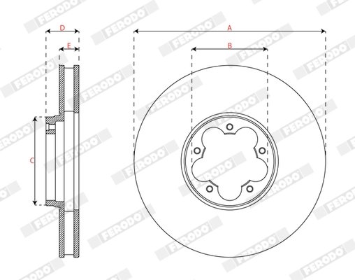 Disc frana Ferodo DDF3095C