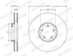 Disc frana Ferodo DDF3095C