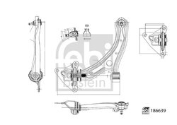 BRAT SUSPENSIE FEBI BILSTEIN 186639 - Compatibil cu HONDA