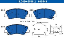 Set placute frana ATE 13.0460-5548.2