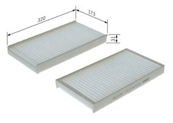 FILTRU AER HABITACLU BOSCH 1 987 435 184 - Compatibil cu BMW, BMW (BRILLIANCE)