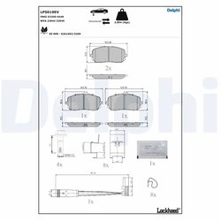 Set placute frana Delphi LP5019EV